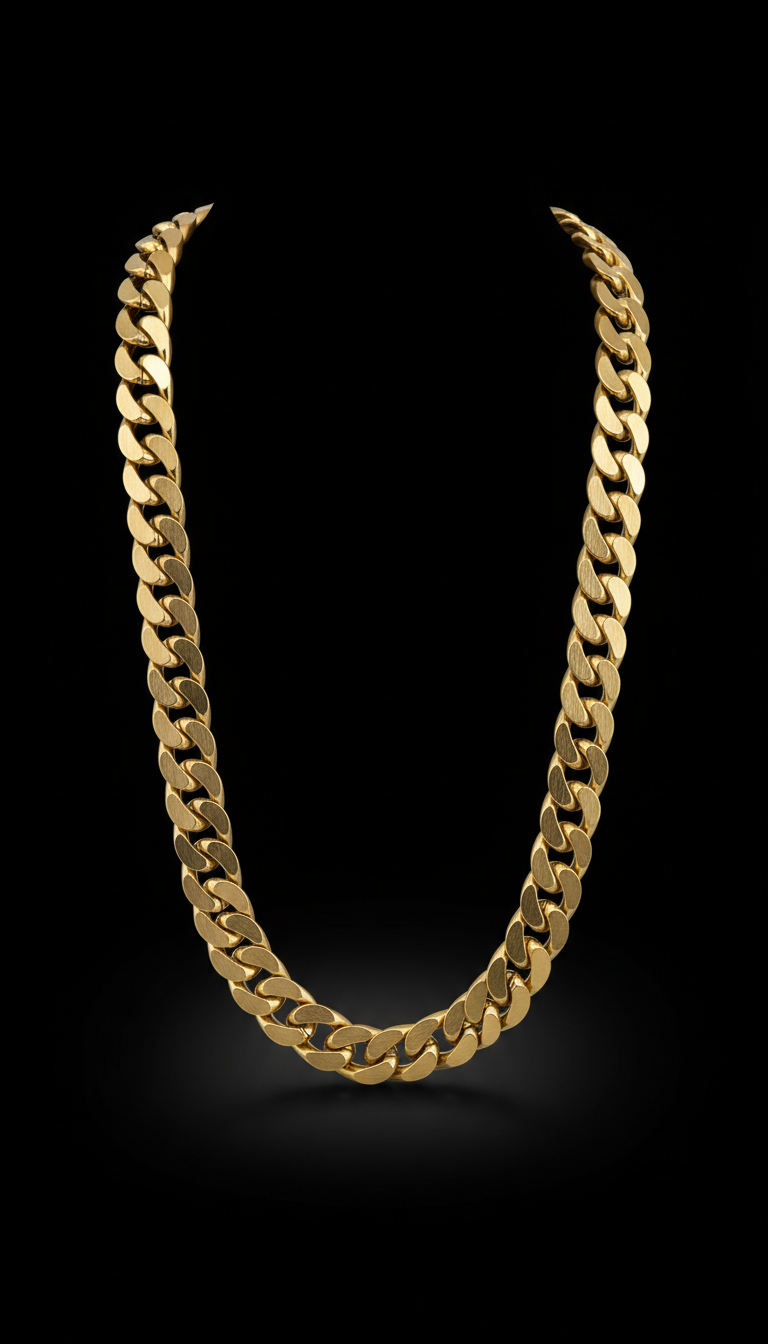 Chunky 18k Gold-Plated Curb Chain Necklace