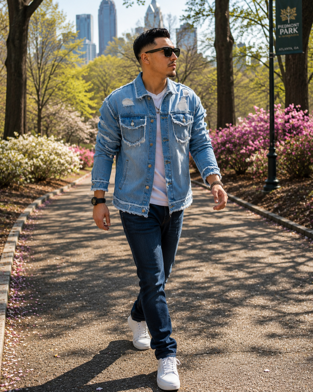 Men's Form-fitting Denim Jacket