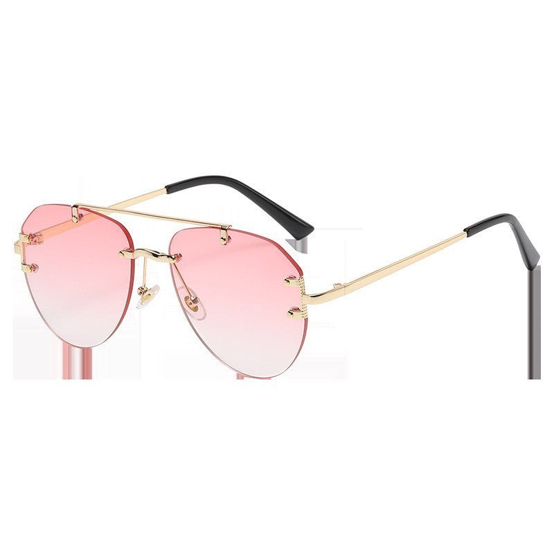 Vintage Unisex Rimless Pilot Sunglasses