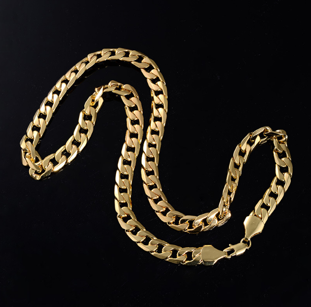 Men's 18-Karat gold plated necklace