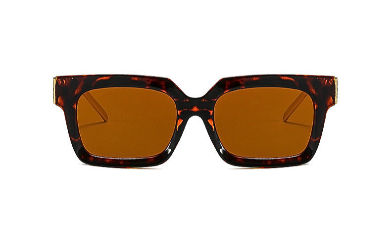 New Retro Squared Frame Sunglasses w/ Metal Chain Legs