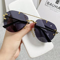 Vintage Unisex Rimless Pilot Sunglasses