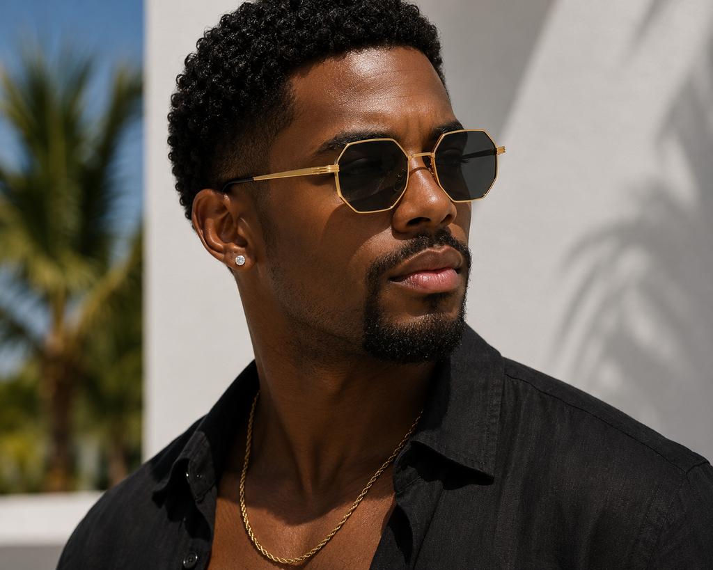 Unisex Octagon Shaped Sunglasses