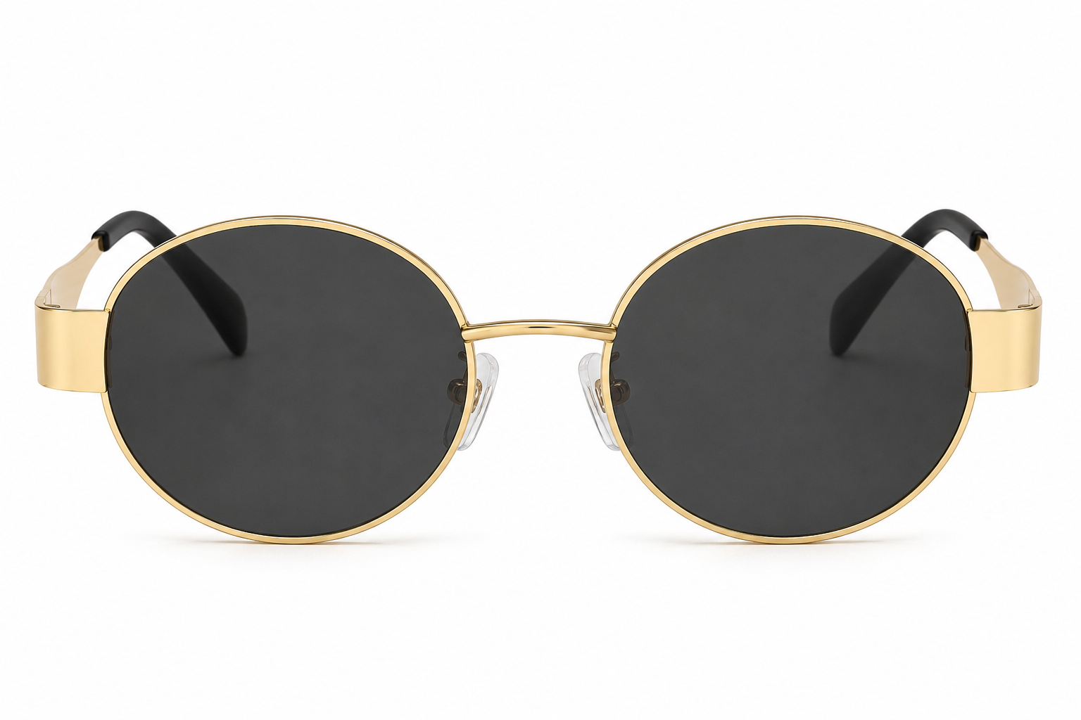 Gold Oval Framed Sunglasses