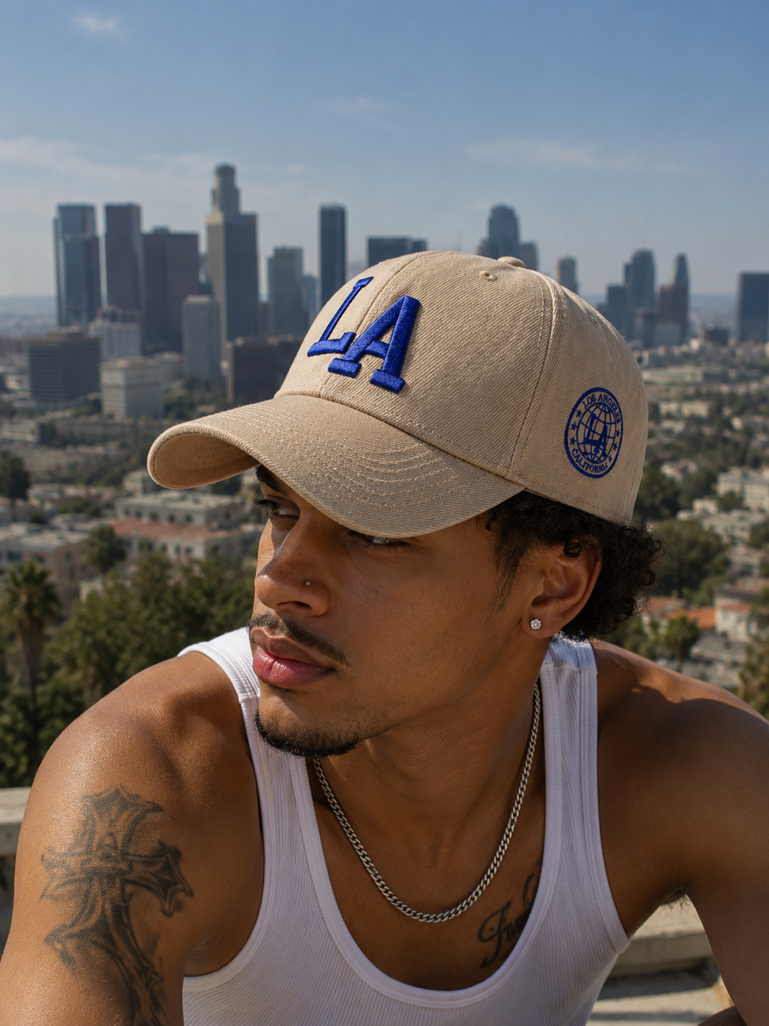 Men's 3D Embroidered LA Baseball Hat