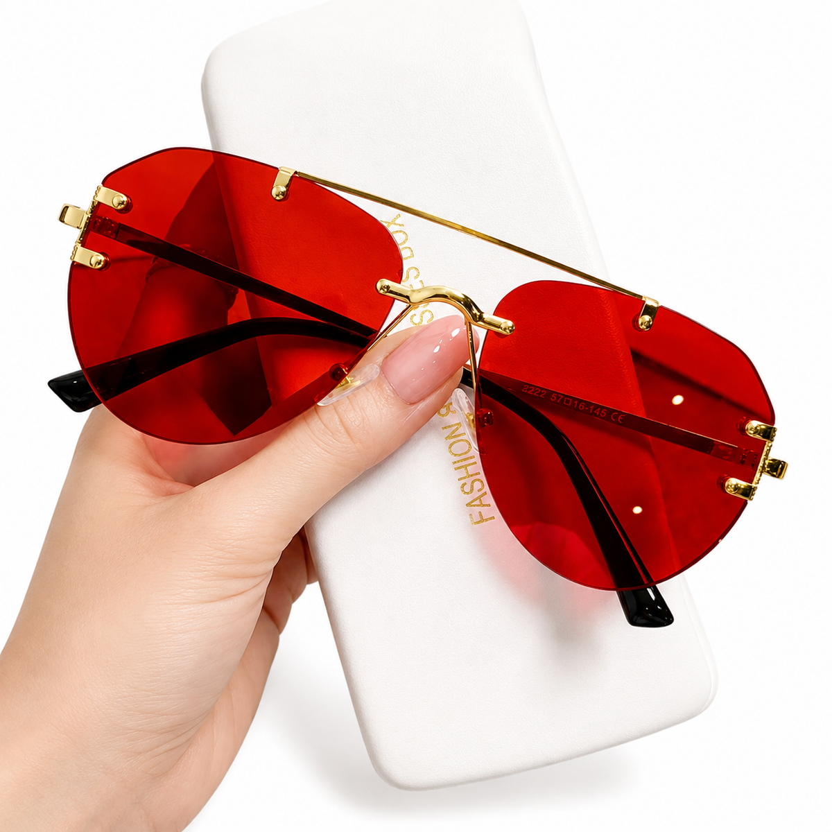 Vintage Unisex Rimless Pilot Sunglasses