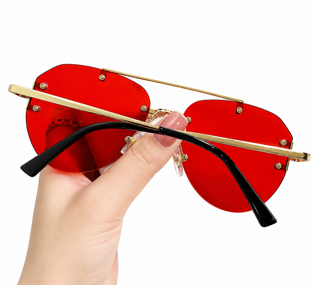 Vintage Unisex Rimless Pilot Sunglasses