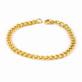 Men's Gold Electroplated Titanium Steel Cuban Bracelet