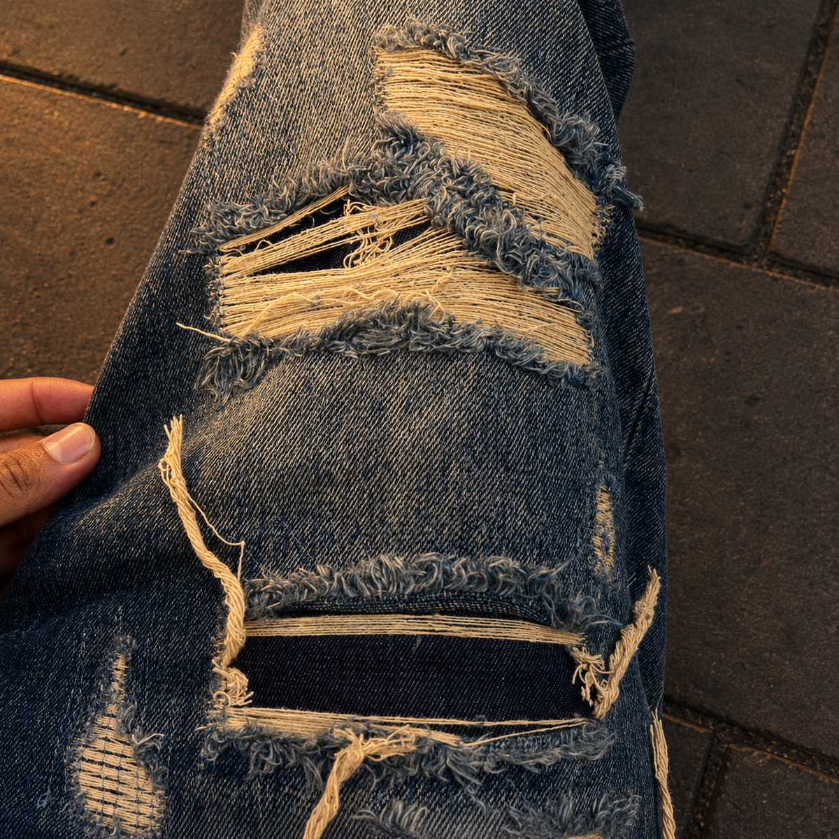 Men's Casual Stylish Ripped Patch Jeans