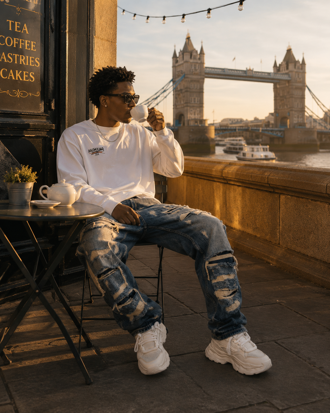 Men's Casual Stylish Ripped Patch Jeans
