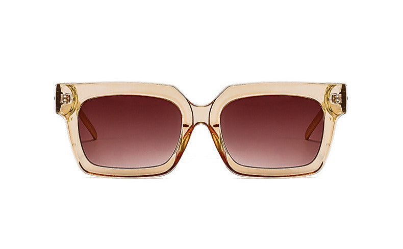 New Retro Squared Frame Sunglasses w/ Metal Chain Legs
