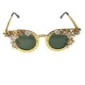 Women's Exaggerated European Baroque Sunglasses w/ Luxury Floral Design