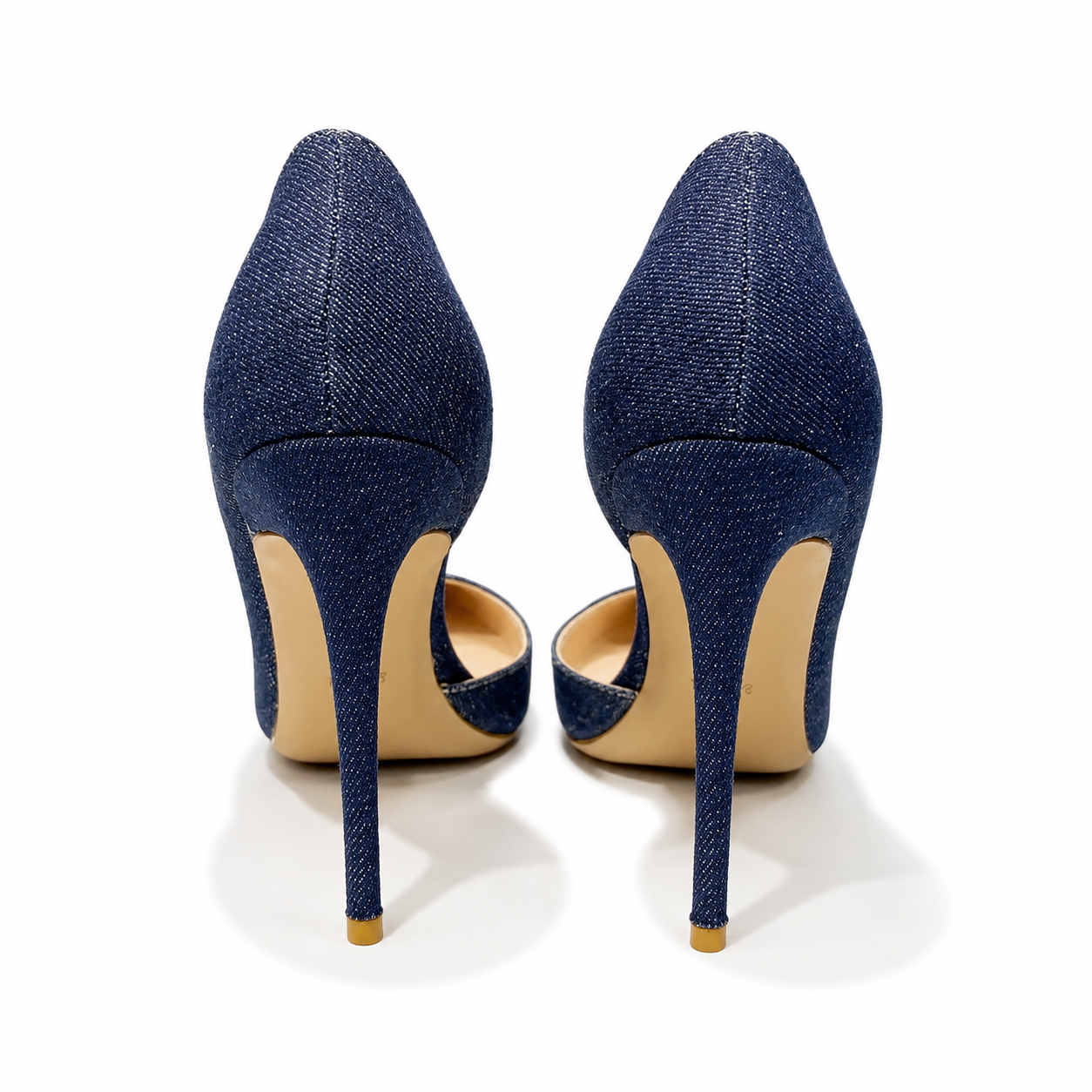 Women's Classic Navy Blue Denim Stiletto w/ Pointy Toe