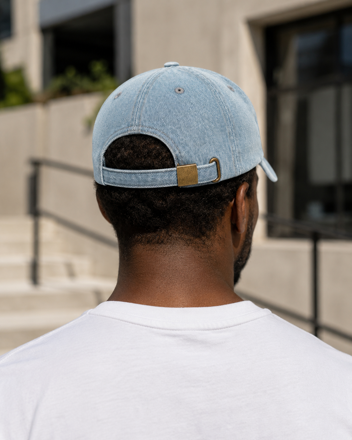 Men's Vintage Embroidered Denim Washed Baseball Cap
