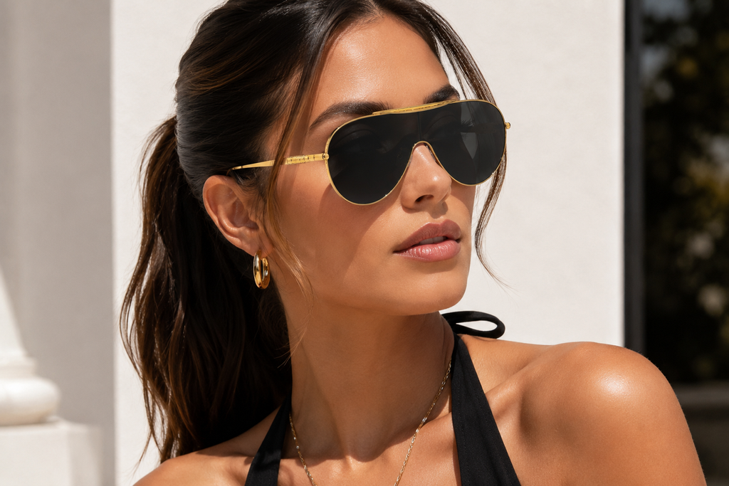 Teardrop Goggle Sunglasses