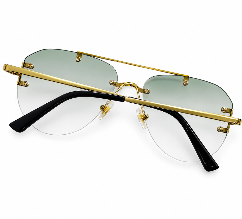 Vintage Unisex Rimless Pilot Sunglasses