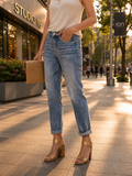 Women’s Slim Fit Denim Jeans w/ Foldable Legs