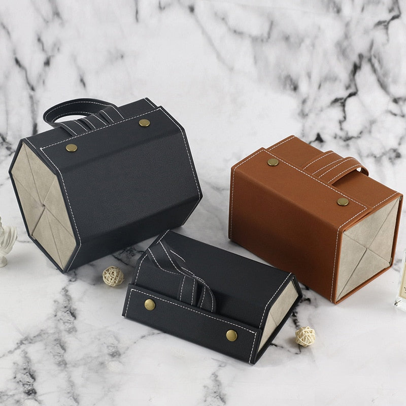New Foldable Eye Wear Storage Case w/ PU Leather for 2/3/4/5/6 Pairs of Sunglasses