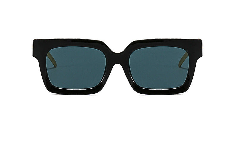 New Retro Squared Frame Sunglasses w/ Metal Chain Legs
