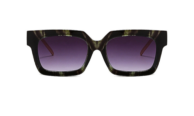New Retro Squared Frame Sunglasses w/ Metal Chain Legs