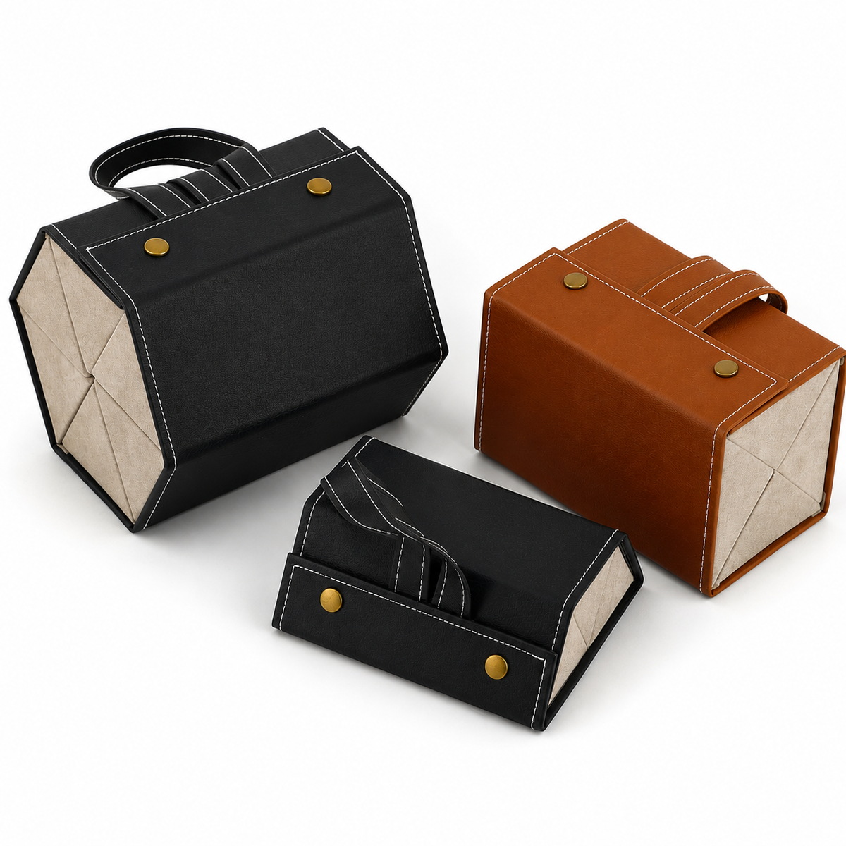 New Foldable Eye Wear Storage Case w/ PU Leather for 2/3/4/5/6 Pairs of Sunglasses