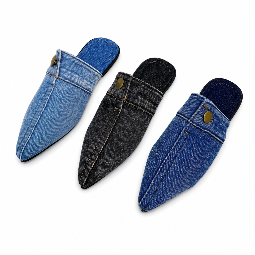 Women's Denim Slippers