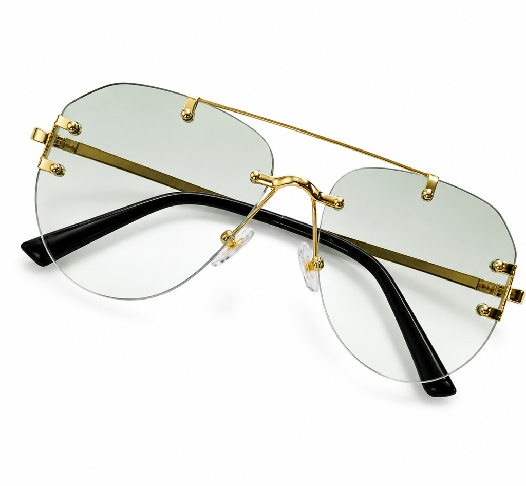 Vintage Unisex Rimless Pilot Sunglasses