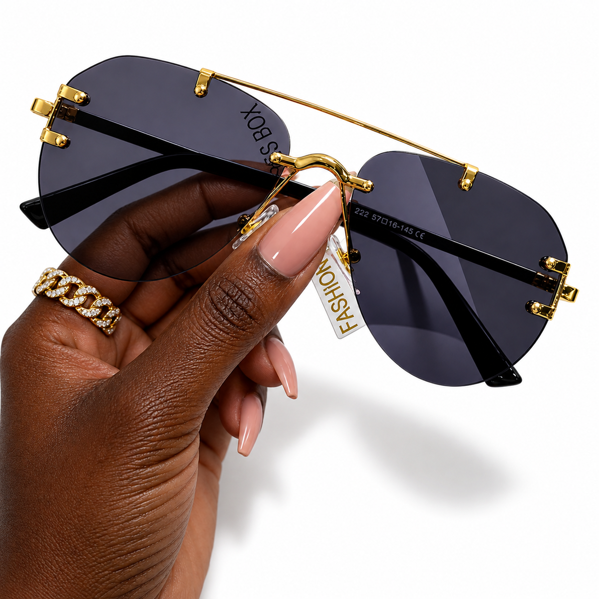 Vintage Unisex Rimless Pilot Sunglasses