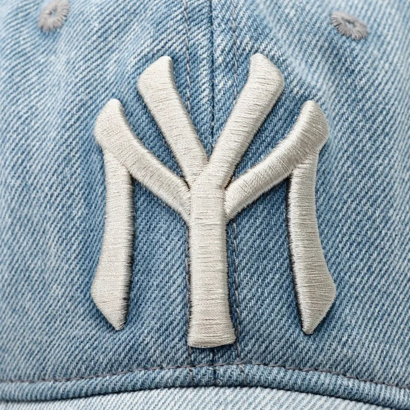 Men's Vintage Embroidered Denim Washed Baseball Cap