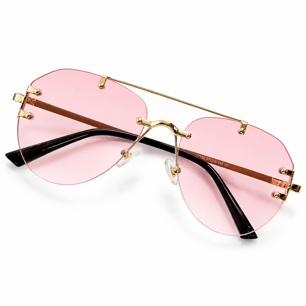 Vintage Unisex Rimless Pilot Sunglasses